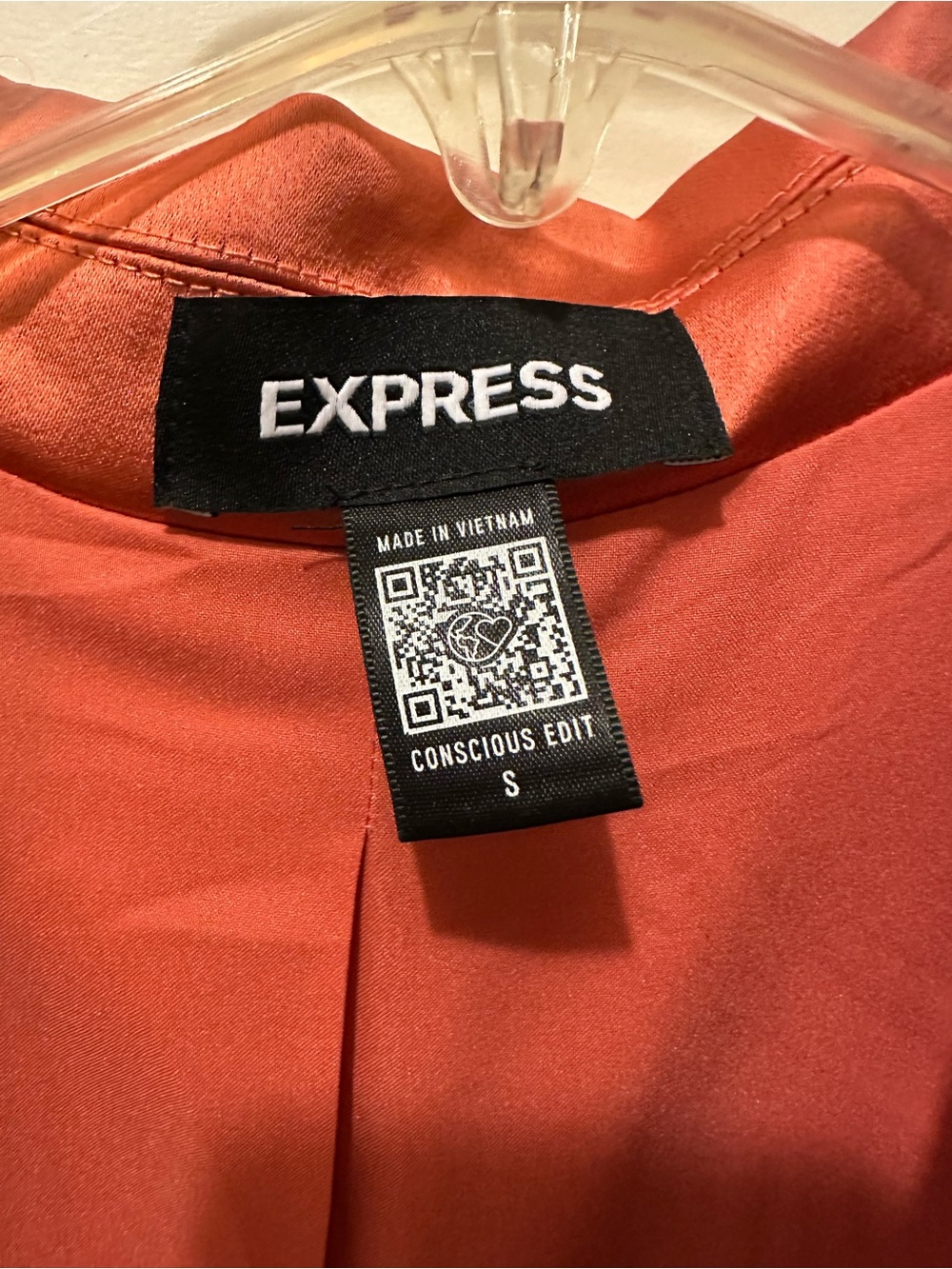 Express | Satin Coral Blazer Jacket | S - Picture 8 of 9